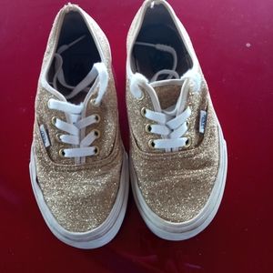 💝 Vans 💝 size 6 Gold sparkling shoes..